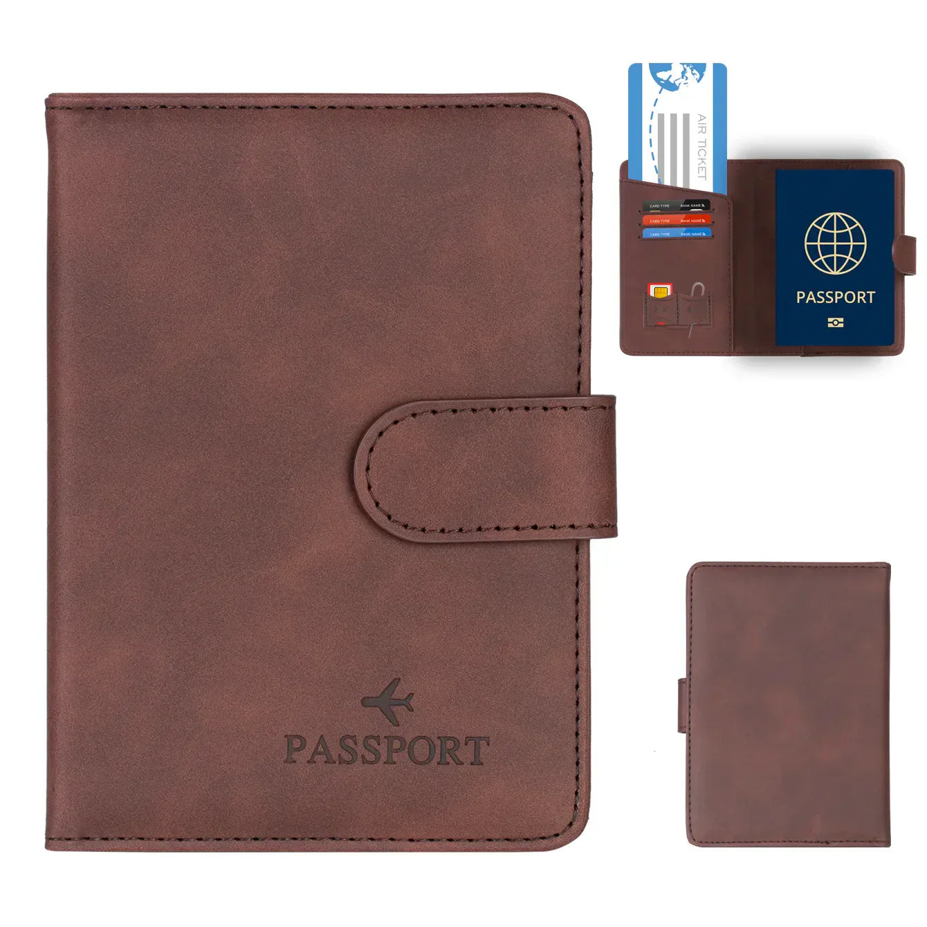 Secure Travel Passport Wallet for Men Women
