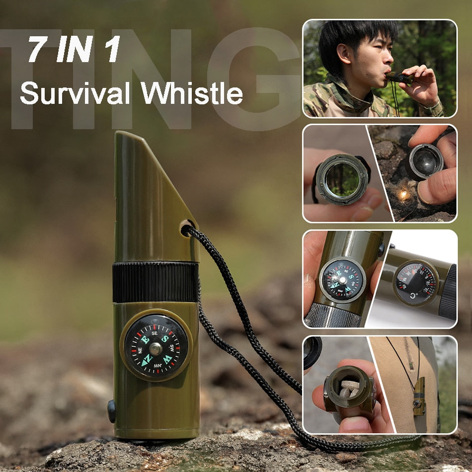 Multifunctional 7in1 Camping Pocket Tool Kit