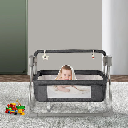 Interactive Baby Crib with Music and Remote