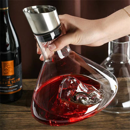 Elegant Clear Glass Wine Carafe