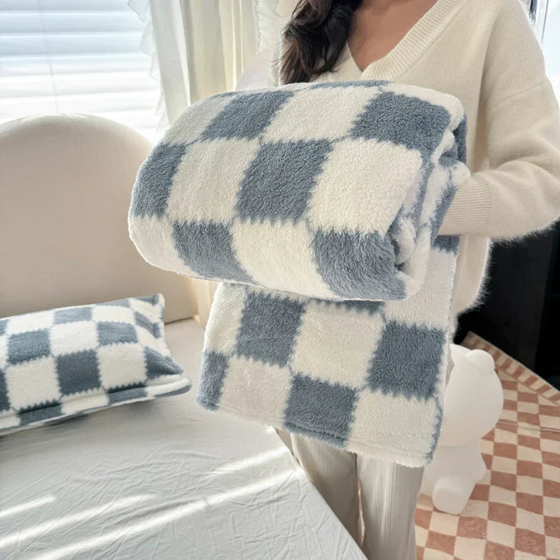 Warm Fuzzy Pink Blanket Throw