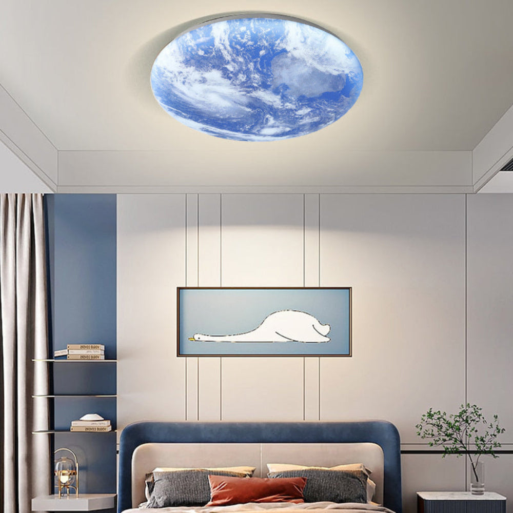 Bright Blue LED Ceiling Fixtures Flush Mount Light