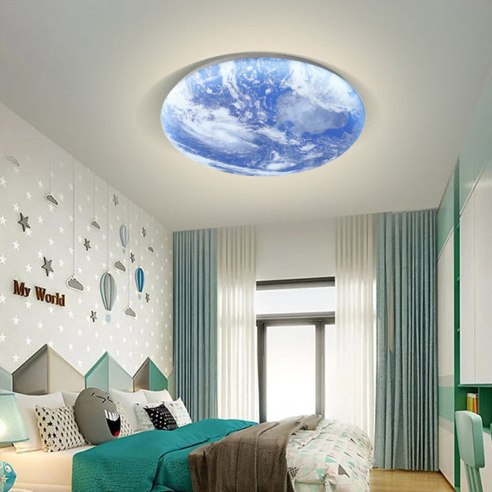 Bright Blue LED Ceiling Fixtures Flush Mount Light