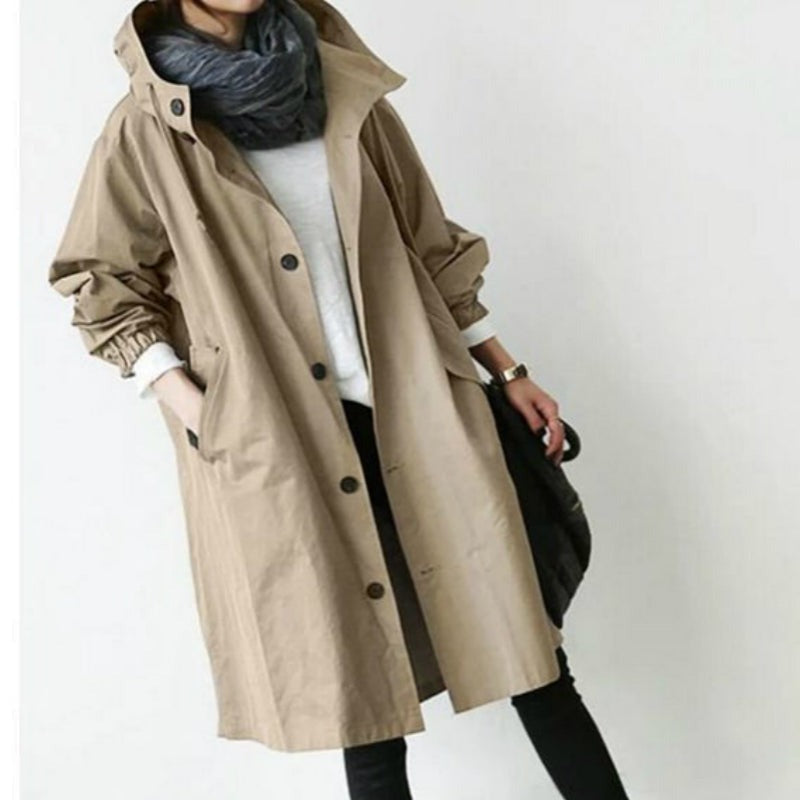 Women's Rainproof Parka Jacket with Hood