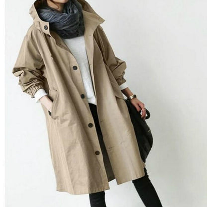 Women's Rainproof Parka Jacket with Hood