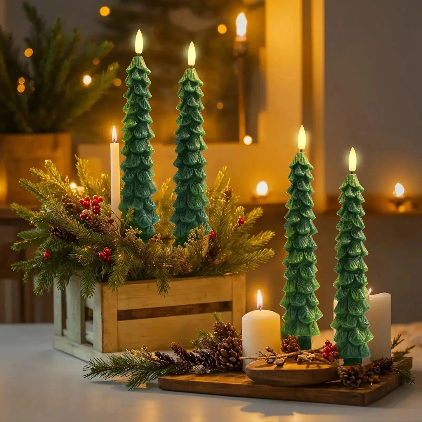 Battery Operated LED Candle Set for Warm Home Decor - Luxicro