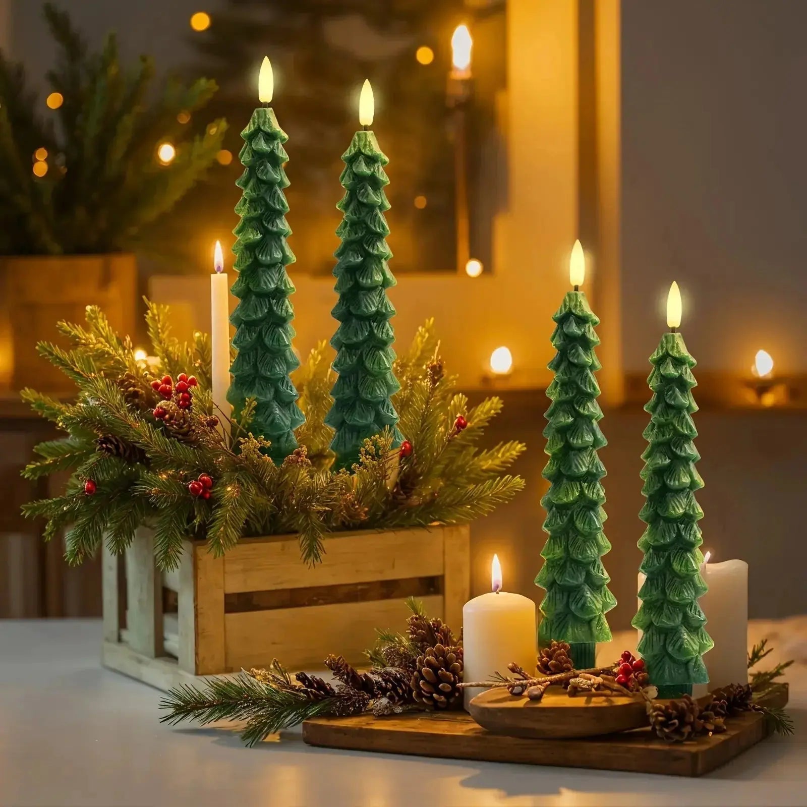 Battery Operated LED Candle Set for Warm Home Decor - Luxicro
