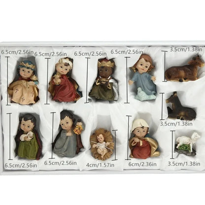 Classic 11pc Christmas Nativity Scene Figurines Set