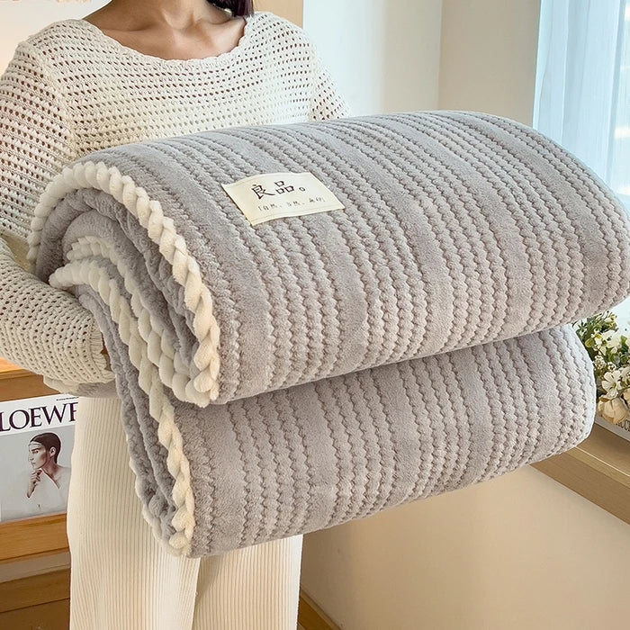 Warm Fuzzy Checkered Throw Blanket