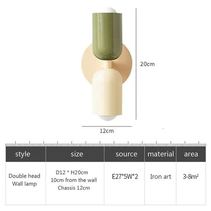 Classic White Dual Head LED Wall Lamp