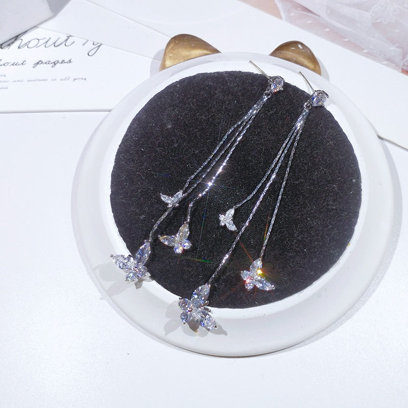 Lovely Flower Hanging Drop Earrings