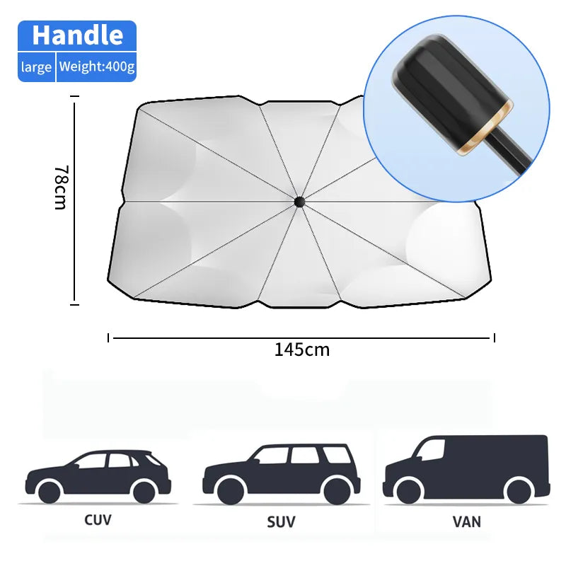 Compact Car Sun Protection Umbrella