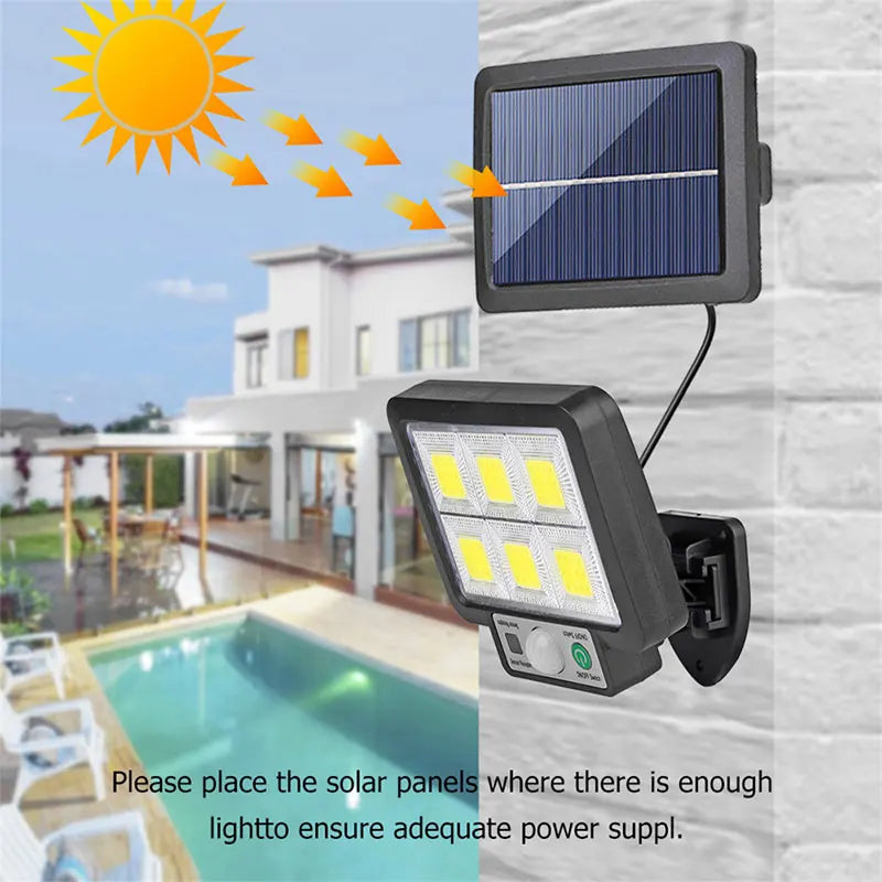 Bright Solar Motion Sensor Light with Remote