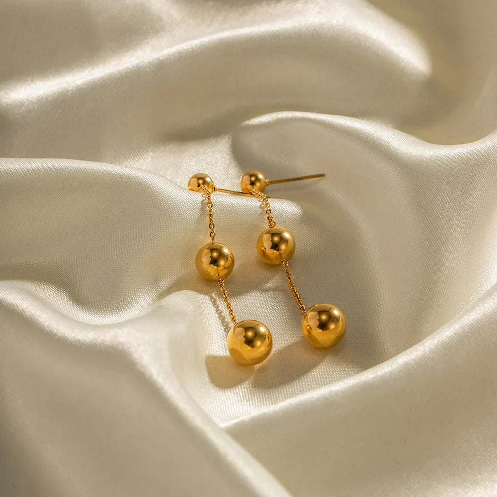 Sparkling Dangling Beaded Chandelier Earrings