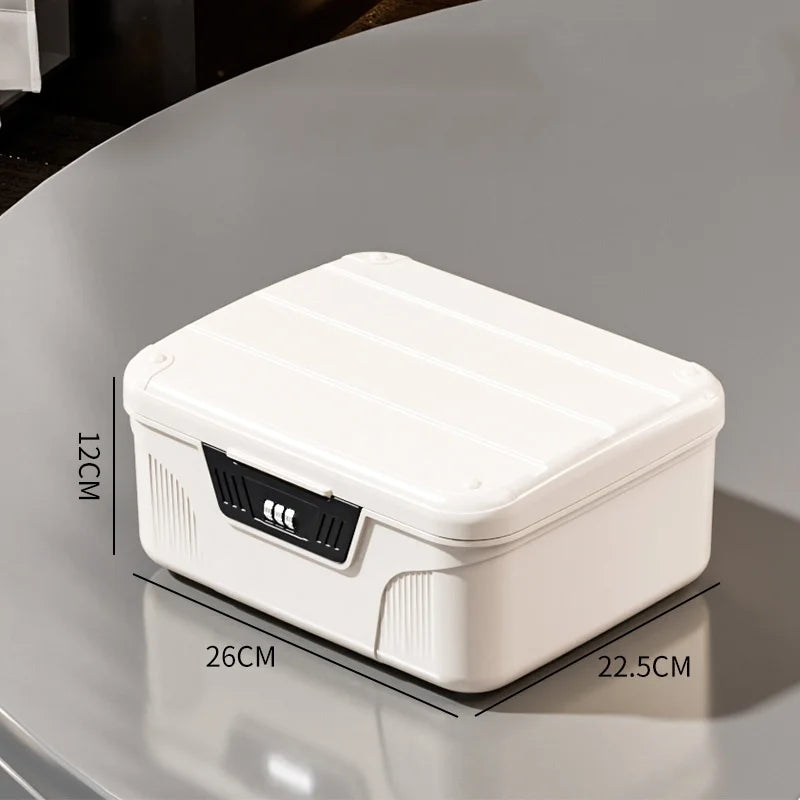 Compact Travel Lock Box Secure Storage Case