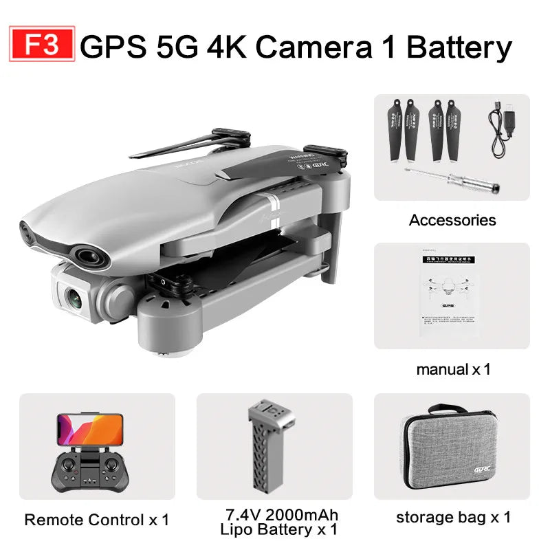 4K High Speed Dual Camera GPS Quadcopter Drone