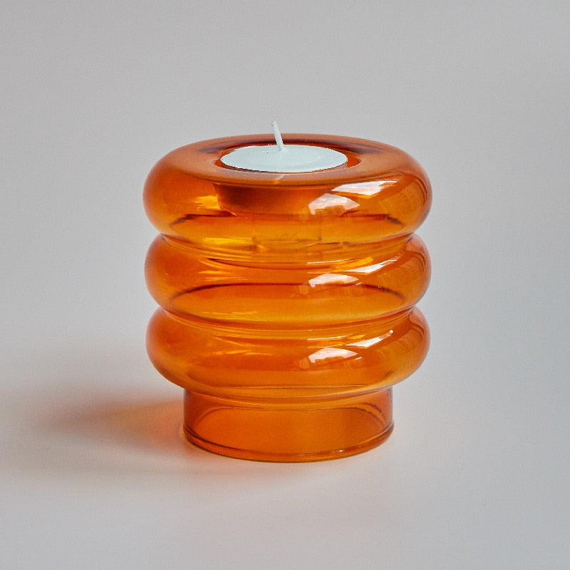 Unique Clear Spiral Candle Holder