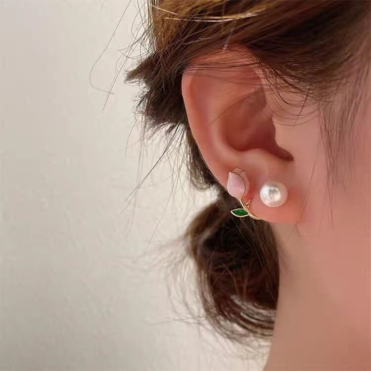 Pretty Floral Love Drop Earrings