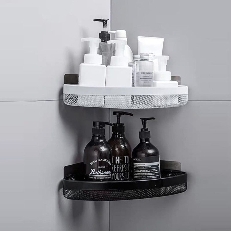 Compact Bathroom Shower Corner Storage Shelf