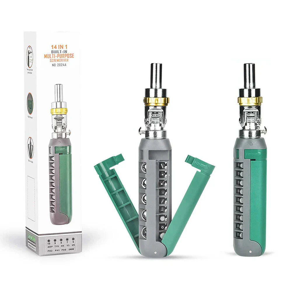 Multi-Tool 14-in-1 Ratchet Screwdriver Kit