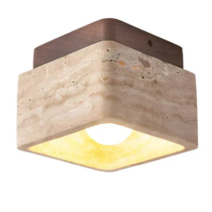Stylish Wood Flush Mount LED Light - Luxicro