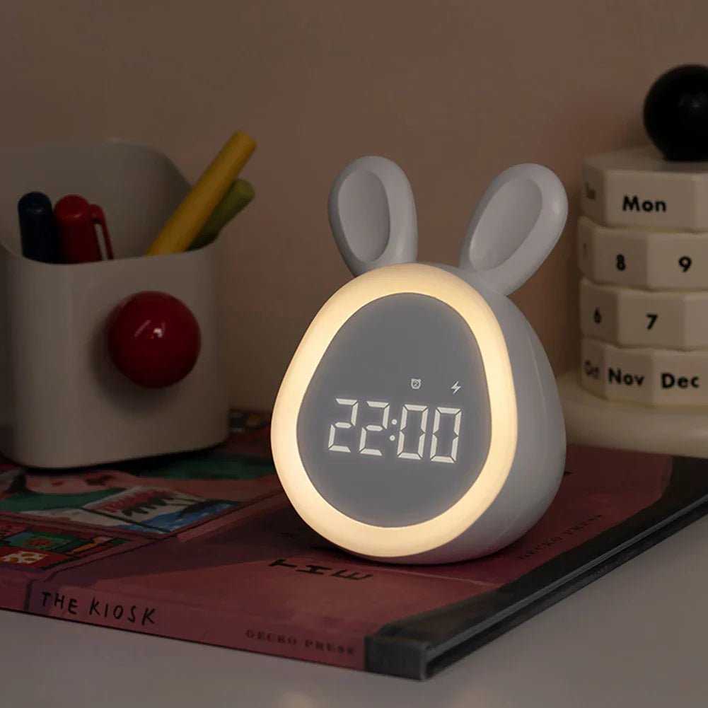 Fun Children's Rabbit Night Light Alarm Clock