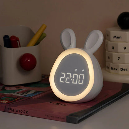 Fun Children's Rabbit Night Light Alarm Clock