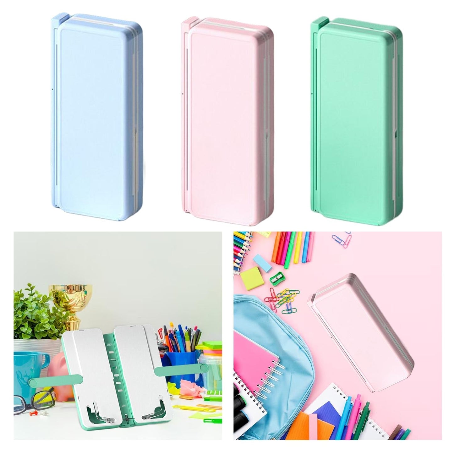 Compact Collapsible Study Desk Organizer Box