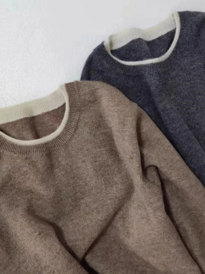 Soft Cashmere Women's Crew Neck Winter Sweater