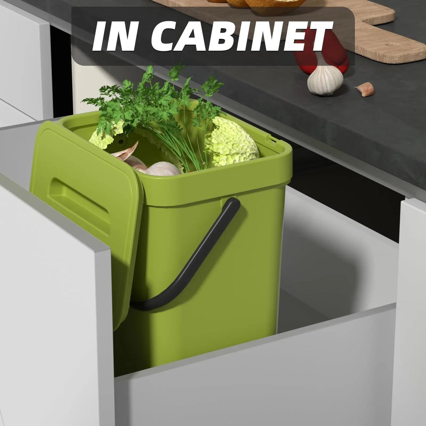Compact Mounted Small Garbage Can with Cover