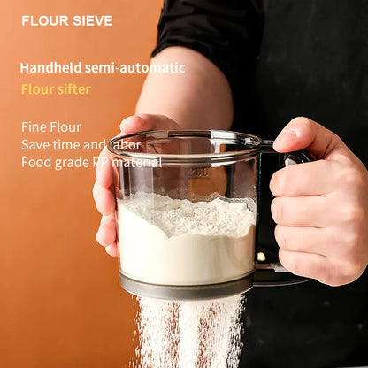 Easy Use Double Flour Sifter Set of 2