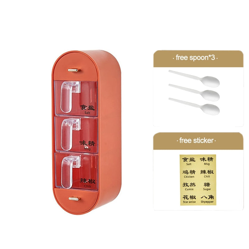 Compact Spice Organizer Wall Mounted