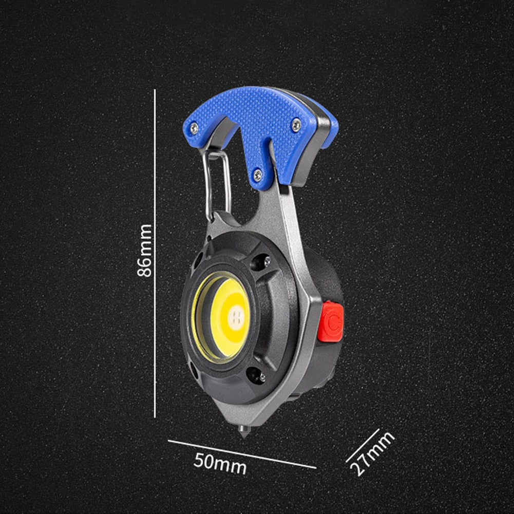 Compact Multi Tool LED Flashlight Keychain