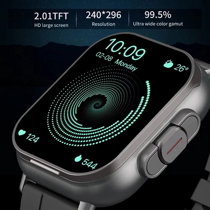 Slim Digital Watch with Wireless Earbuds and Activity Tracker