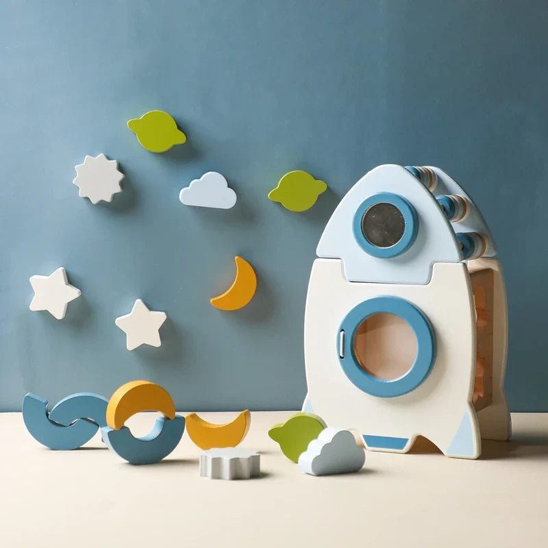 Sustainable Wooden Building Blocks Set
