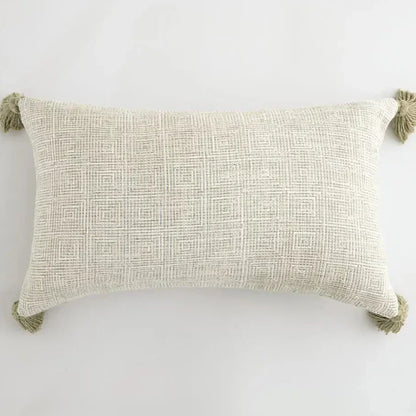 Stylish Home Cushion Cover with Colorful Tassels
