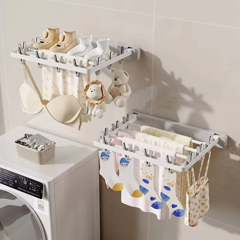 Space Saving Foldable Wall Mount Dryer Rack