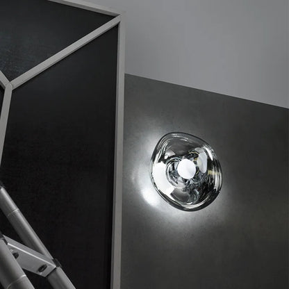 Contemporary Melted Glass Wall Light