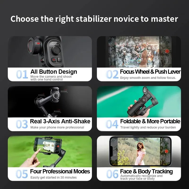 Stable Phone Stabilizer with Auto Follow & Face Tracking