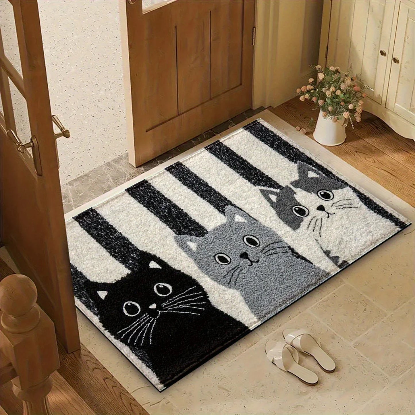 Colorful Cat Theme Rug Mat