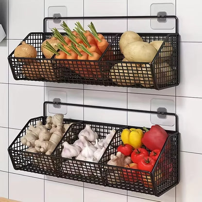 Compact 3-Level Kitchen Storage Rack - Black