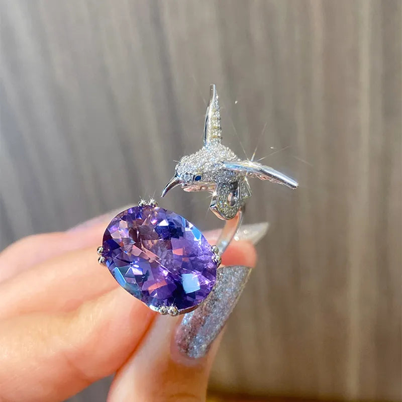 Beautiful Bird Stone Engagement Ring - Luxicro