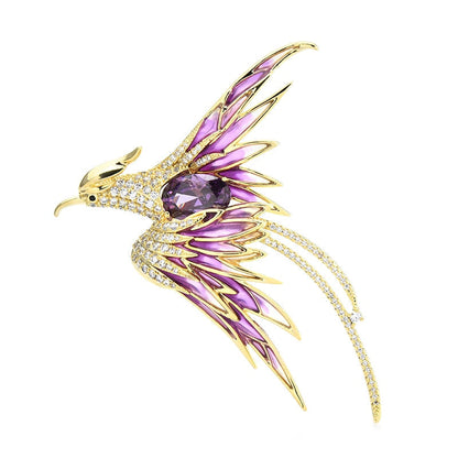 Vibrant Bird Shape Pin Brooches