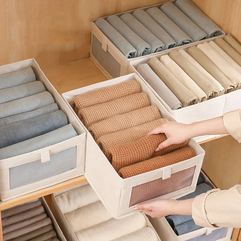 Foldable Fabric Storage Cube with Clear View Window