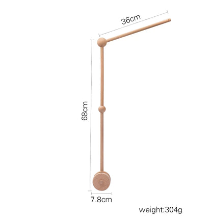 Soft Wood Baby Crib Mobile with Calming Music