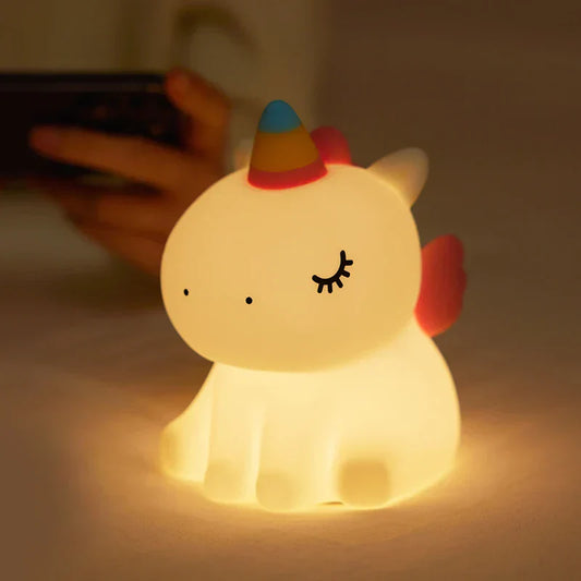 Bright Unicorn Bedside Lamp, Gentle USB Powered - Luxicro