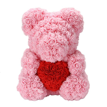 Artificial Flower Cute Stuffed Bear Toy
