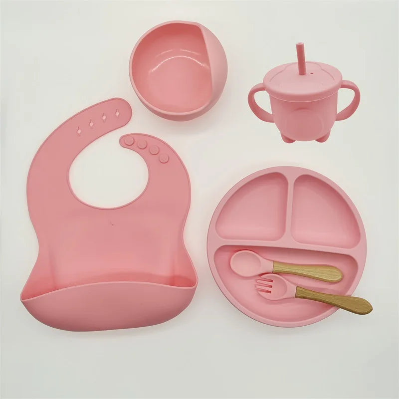 Baby Safe 8pc Suction Plate Bowl Spoon Set