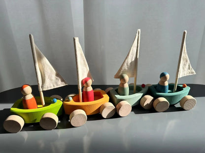 Colorful Wood Stacking Blocks Toy Set for Kids