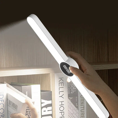Bright LED Desk Light with Clock and USB Charging